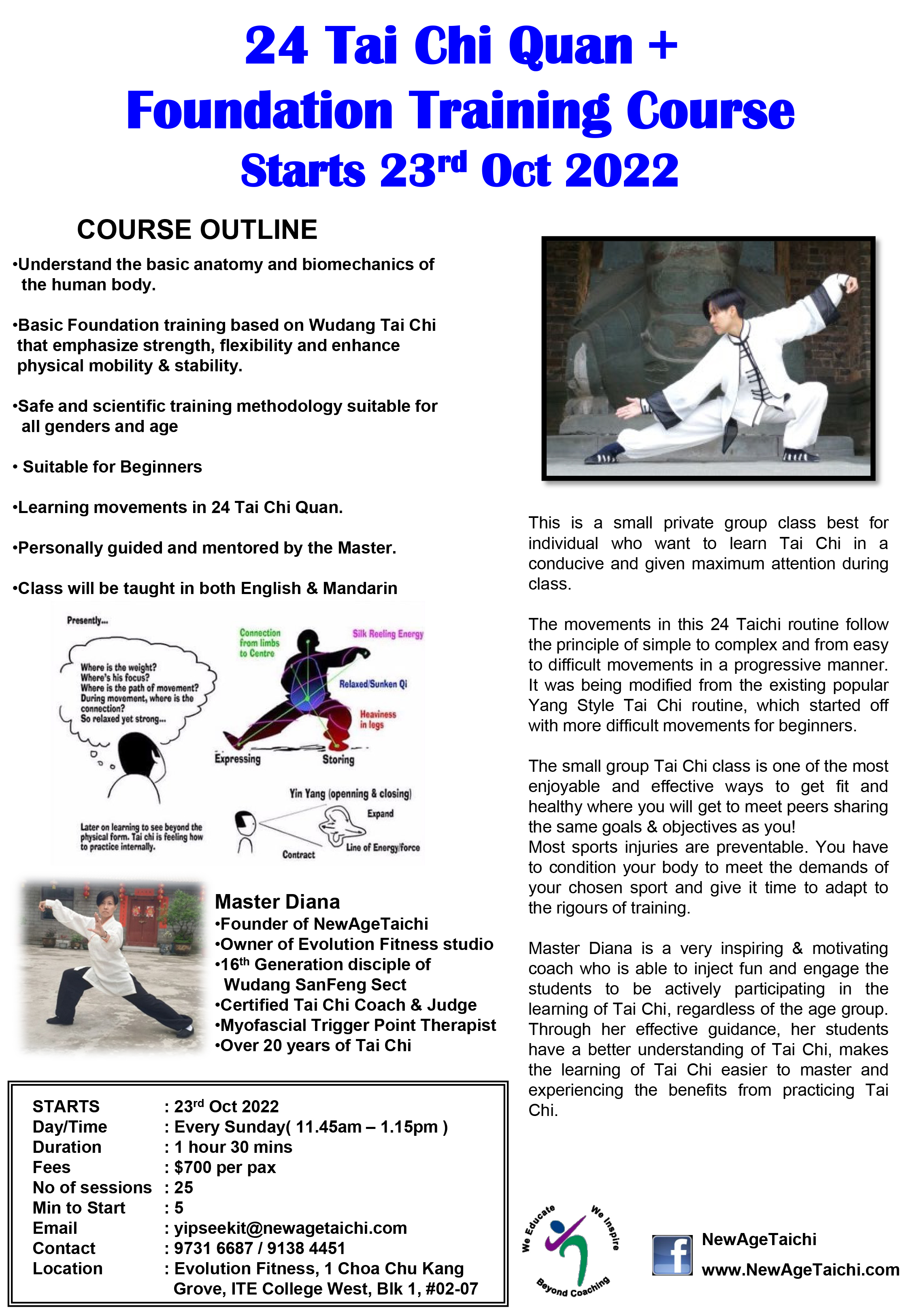 24 Style Tai Chi Quan Routine Course Choa Chu Kang